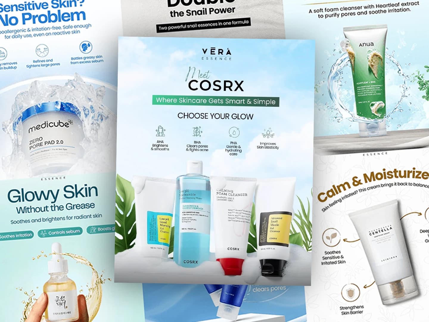 Multiple Brands social media post: Skincare product promo for VERA.