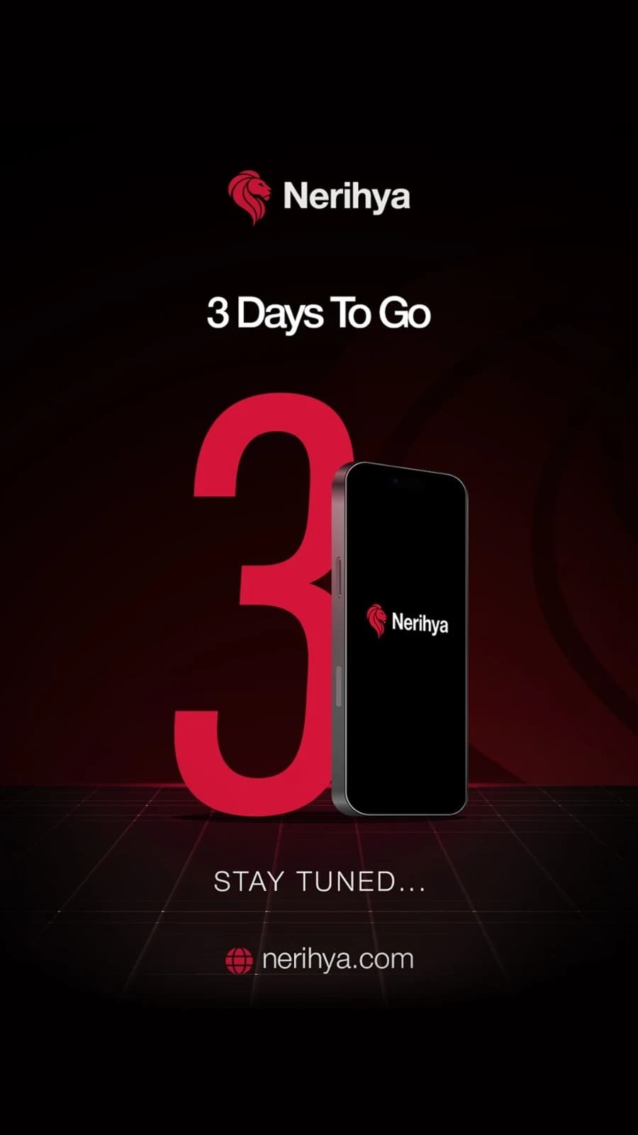 Nerihya social media post: Launch countdown: 3 days to go.