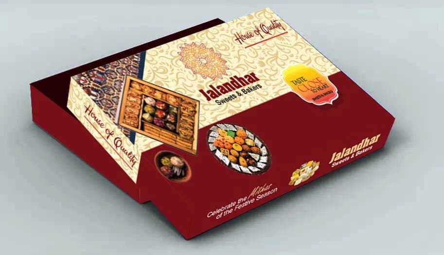 Mithai Box Packaging Design, Jalandhar Sweets and Bakers | Food & Beverage | Awais Khadim