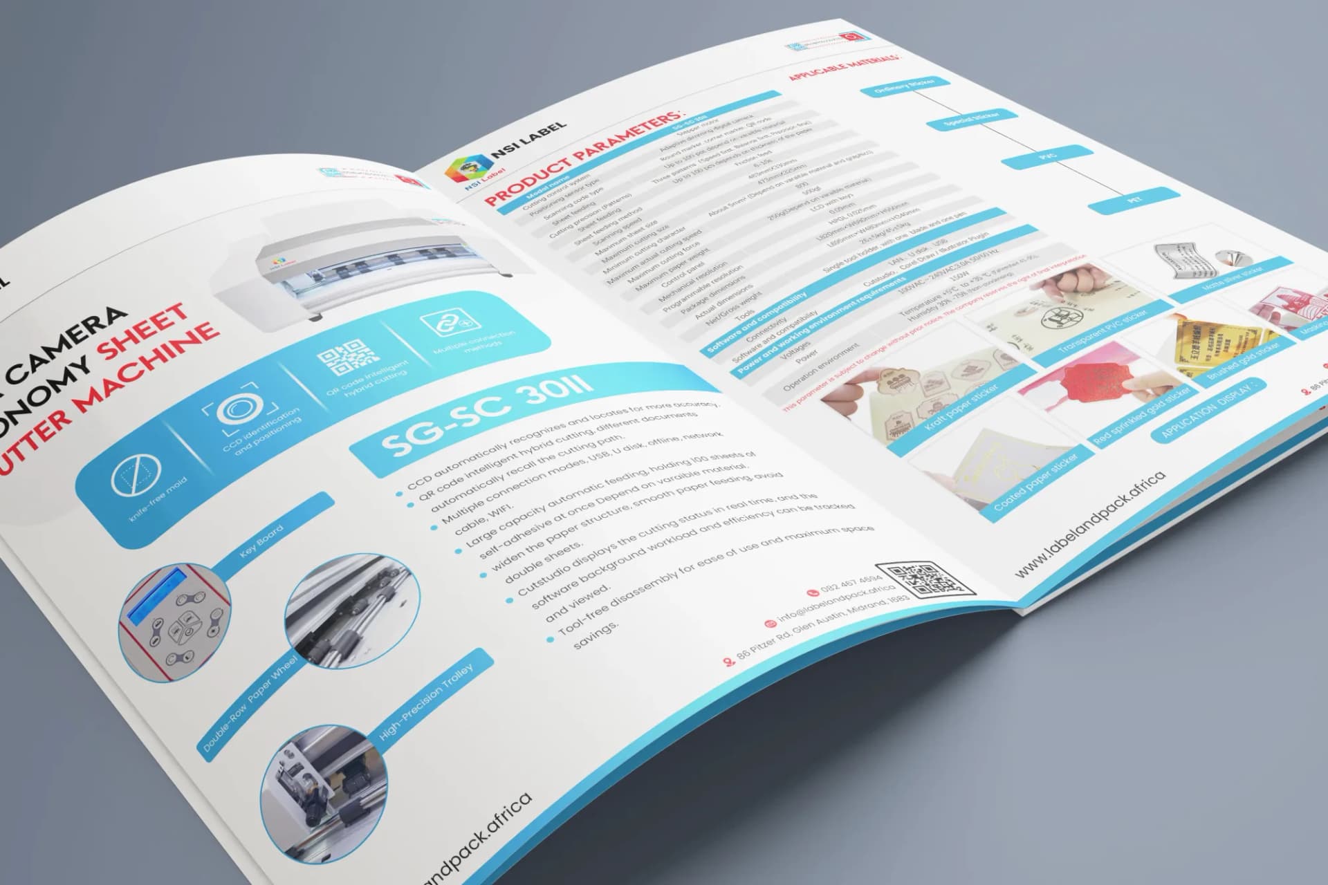 Product Flyer Design, NSI Label | Industrial Machinery | Awais Khadim