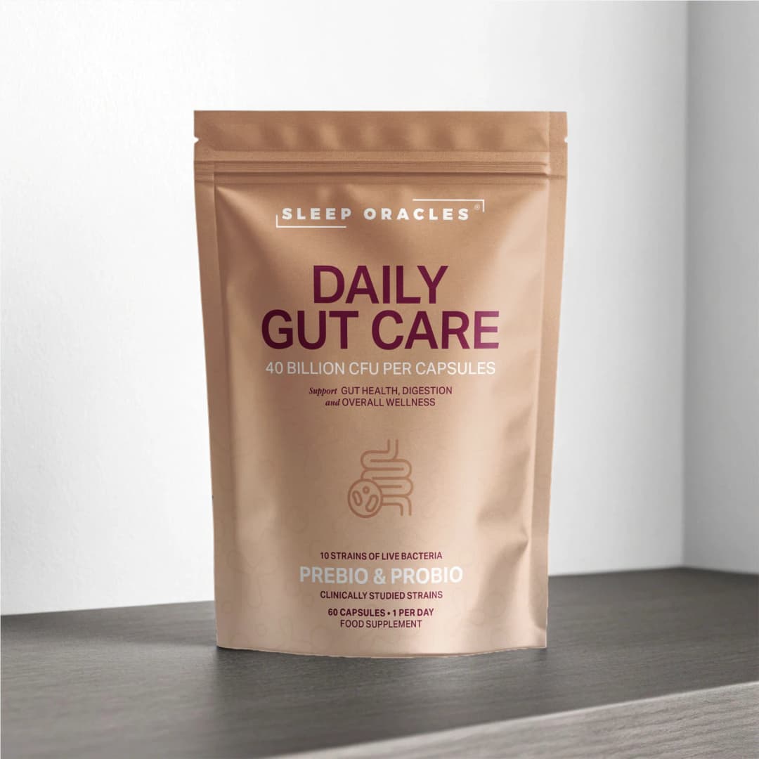 Sleep Oracles gut care supplement packaging