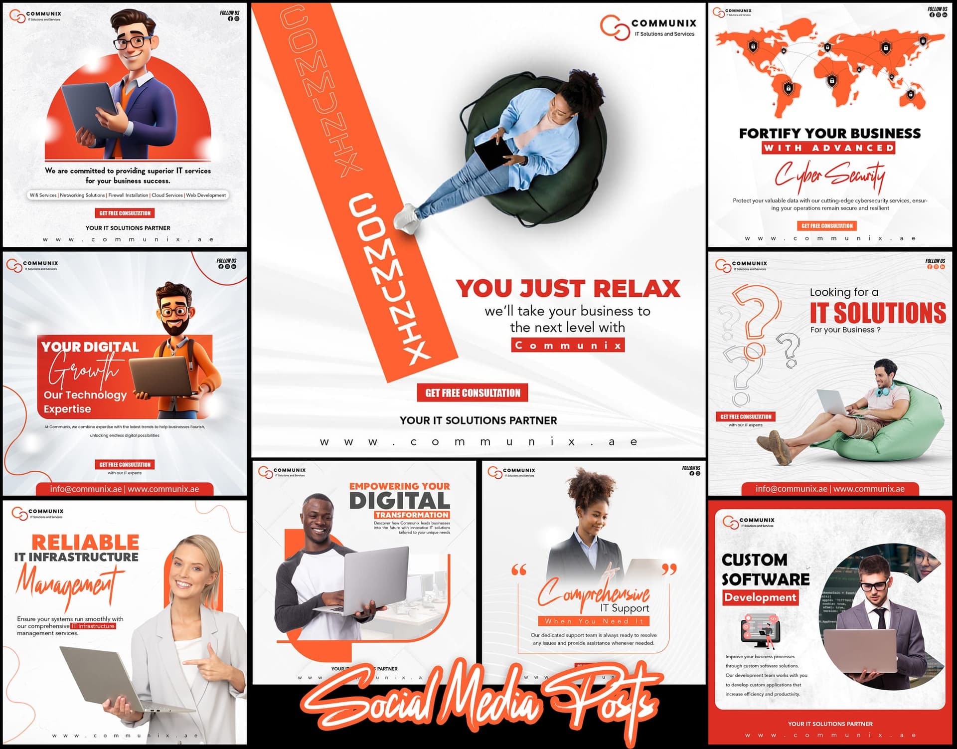 Social Media Design, Communix | IT Services | Awais Khadim