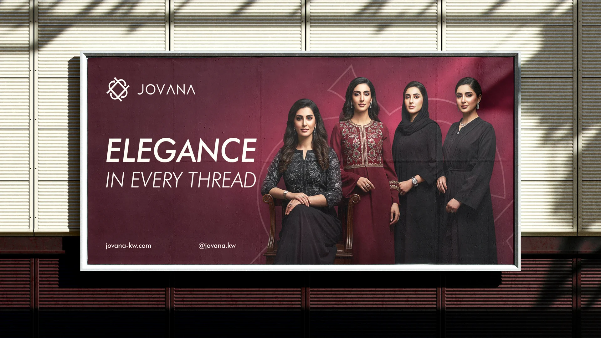 Jovana Elegance in Every Thread outdoor billboard