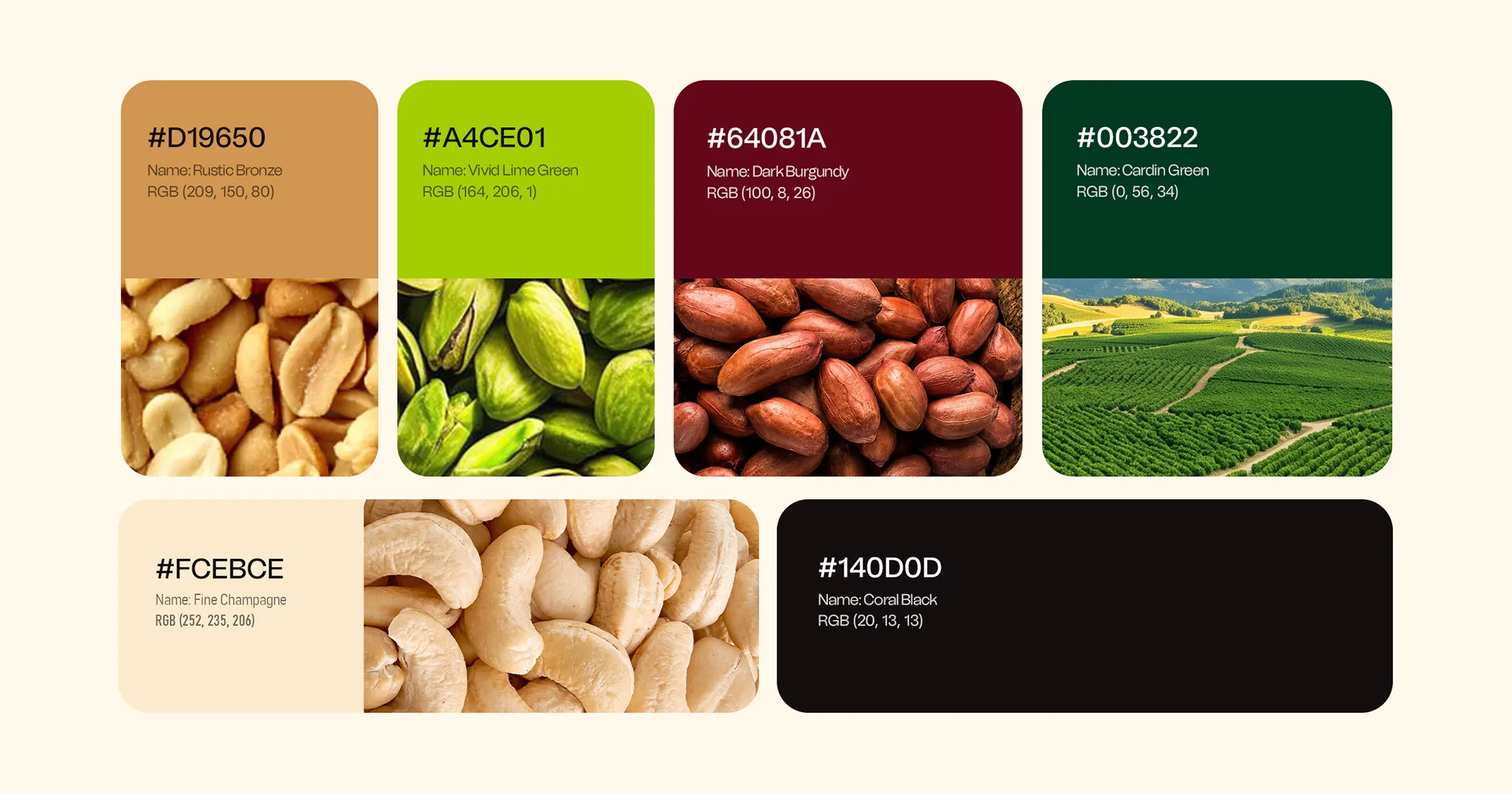 Royal Meva brand colour palette