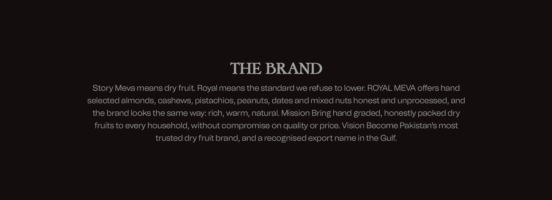 Royal Meva brand story