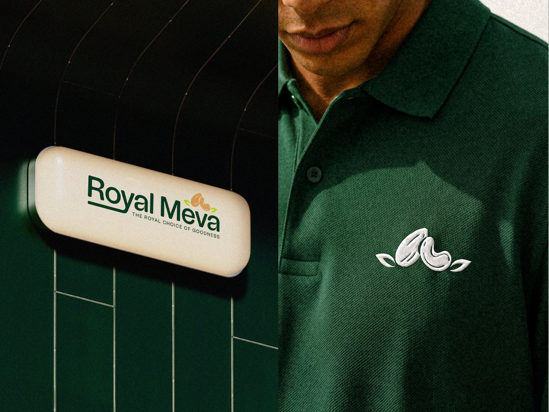 Royal Meva signage and uniform
